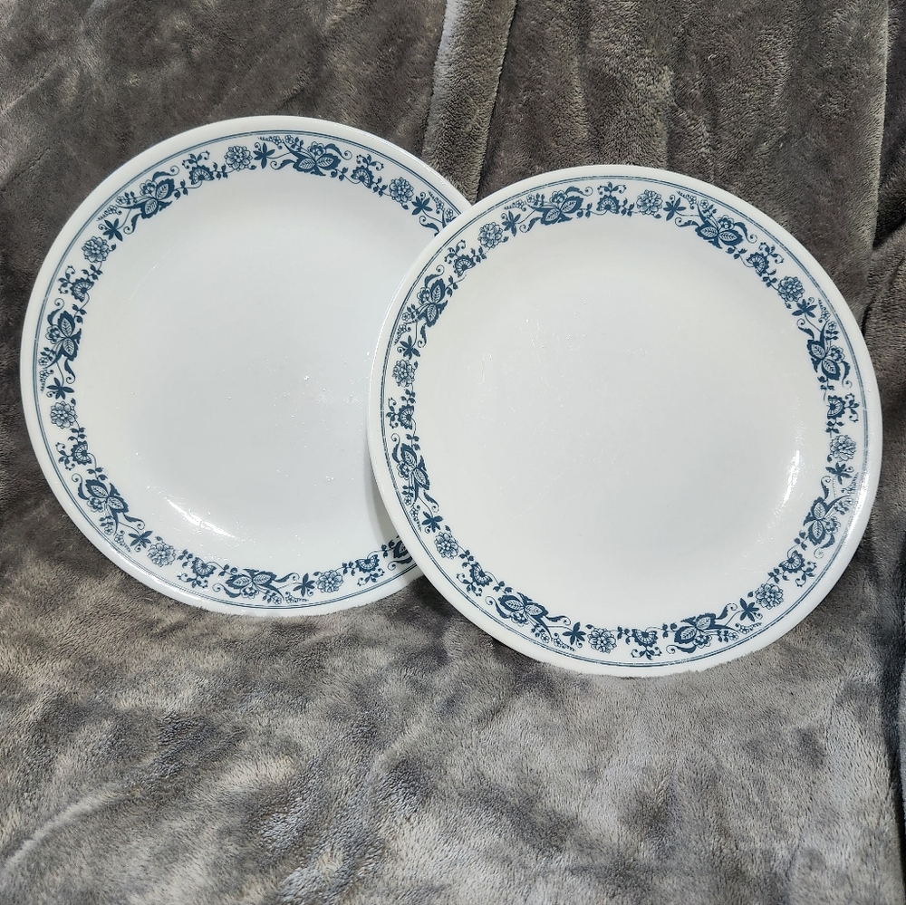 Vintage Corelle Dinner Plates | Old Town Blue | Set Of 2